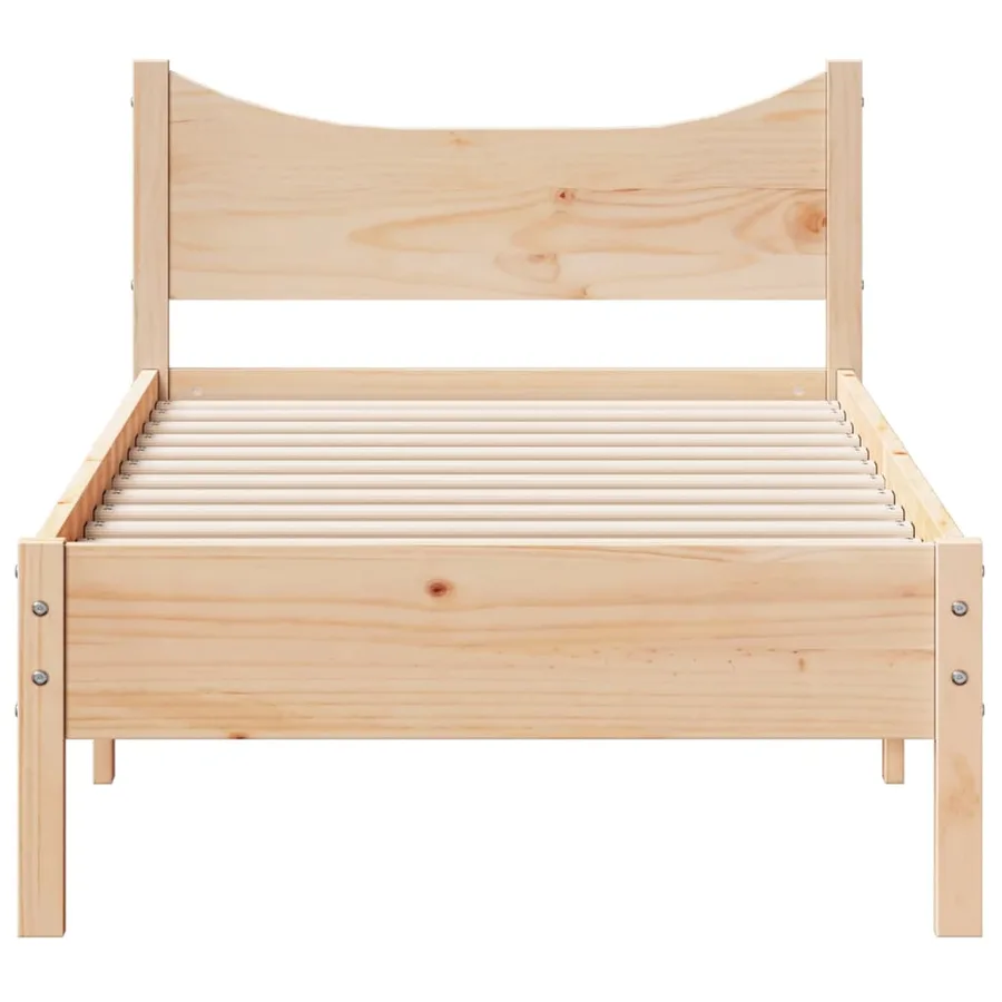 Cadre de lit sans matelas 90x200 cm bois de pin massif - 4