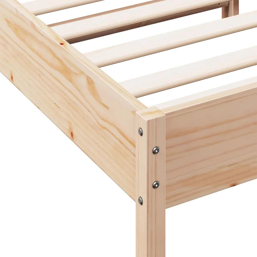 Cadre de lit sans matelas 90x200 cm bois de pin massif - 7