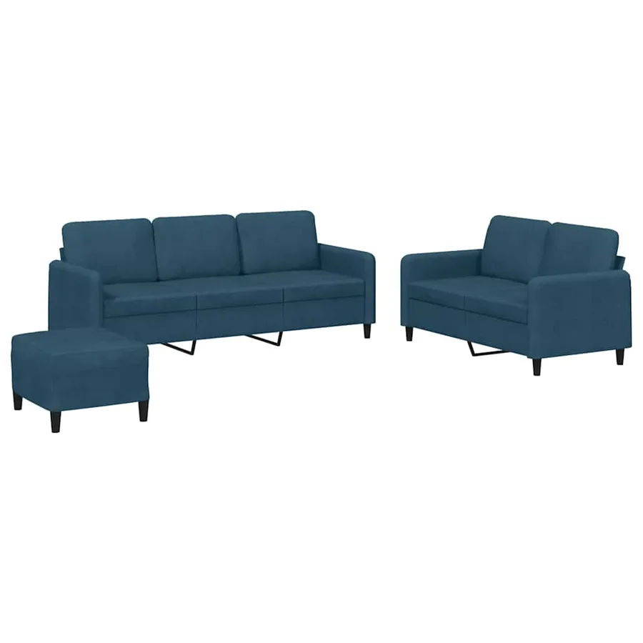 Ensemble de canapés 3 pcs bleu velours - 2