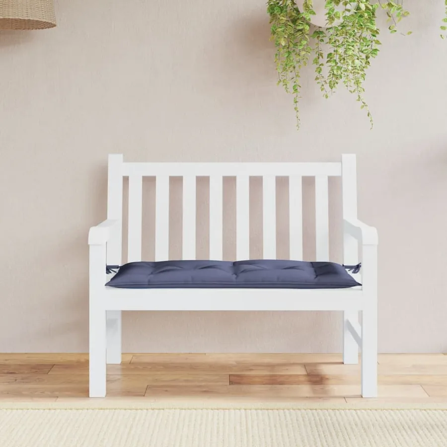 Coussin de banc de jardin bleu marine 100x50x7 cm tissu oxford