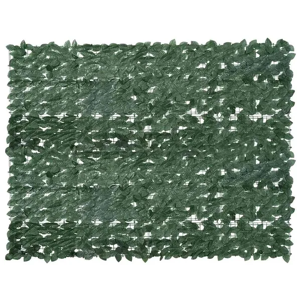 Écran de balcon avec feuilles vert foncé 200x150 cm