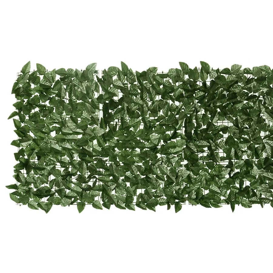 Écran de balcon avec feuilles vert foncé 200x75 cm - 3