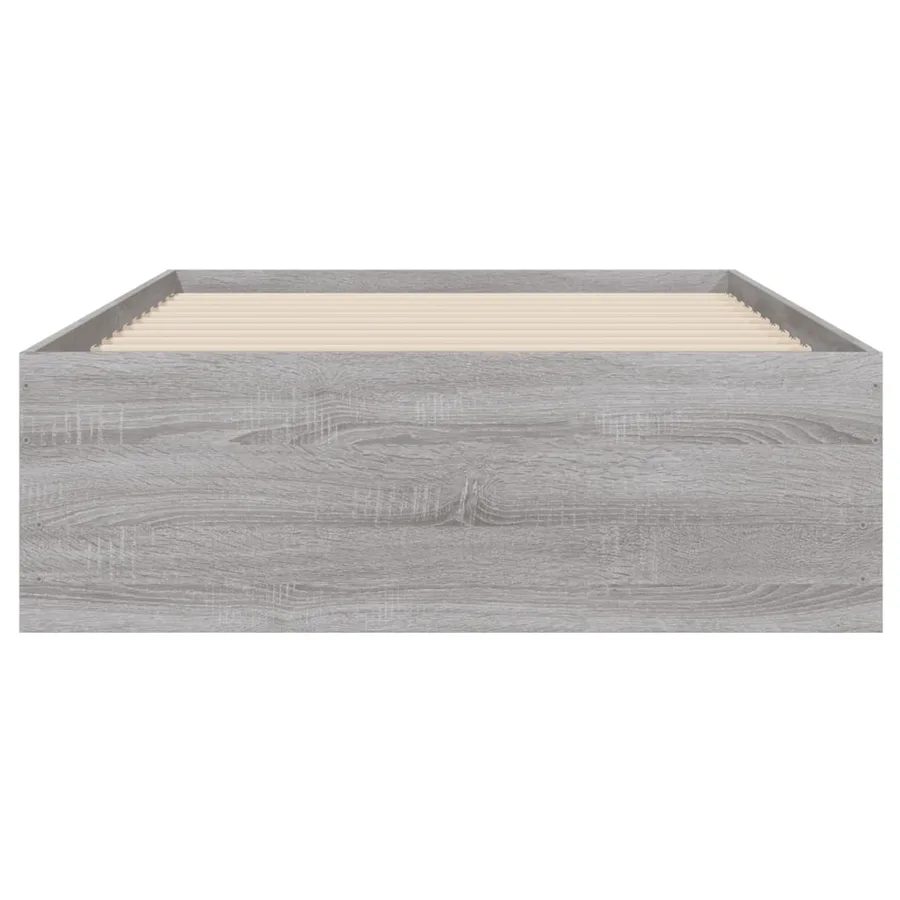 Cadre de lit avec tiroirs sans matelas sonoma gris 90x200 cm - 6