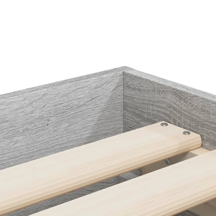 Cadre de lit avec tiroirs sans matelas sonoma gris 90x200 cm - 9