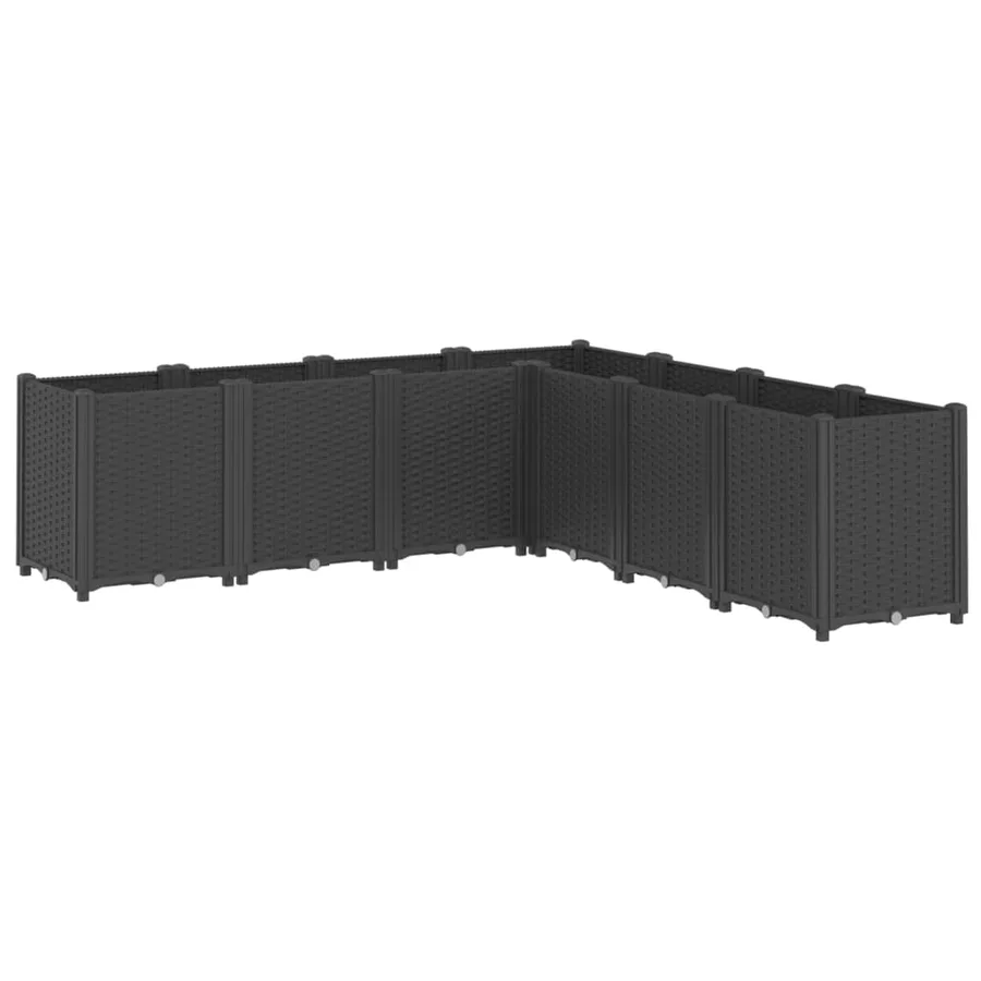 Jardinière noir 160x160x53 cm polypropylène - 2