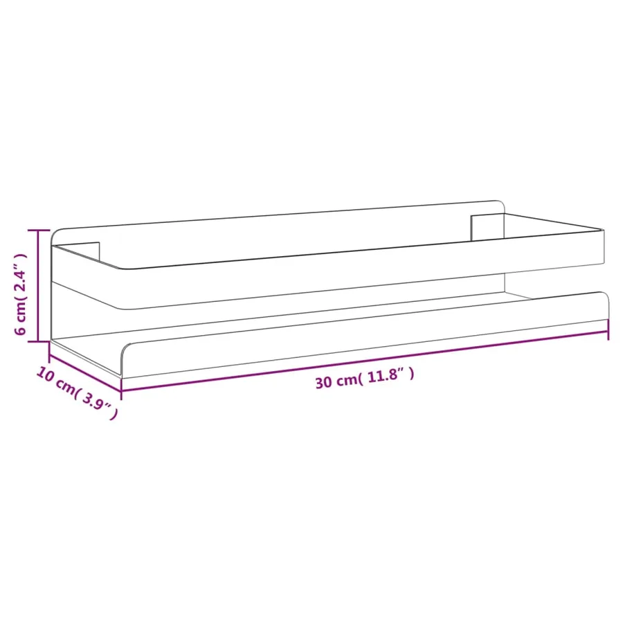 Étagère de douche noir mat acier inoxydable 304 brossé - 8