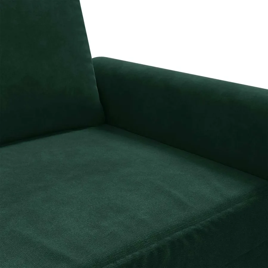 Canapé à 2 places Vert foncé 120 cm Velours - 7