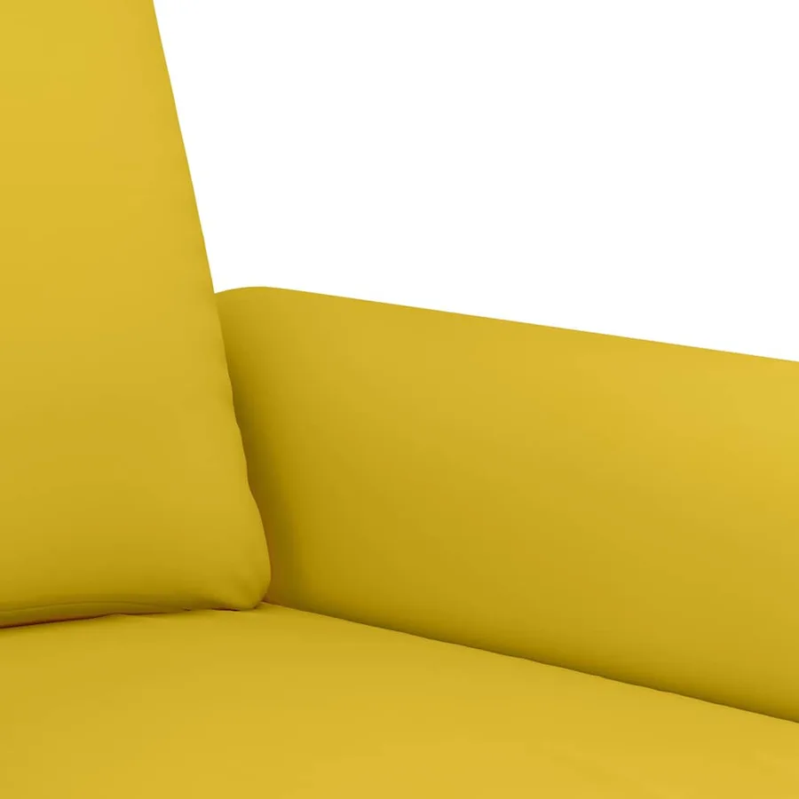 Ensemble de canapés 3 pcs avec coussins Jaune Velours - 6