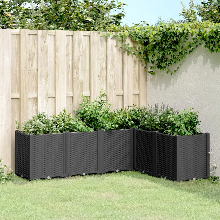 Jardinière noir 160x120x53 cm polypropylène