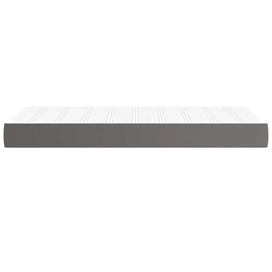 Matelas de lit à ressorts ensachés fermeté moyenne gris 120x190x20 cm - 4