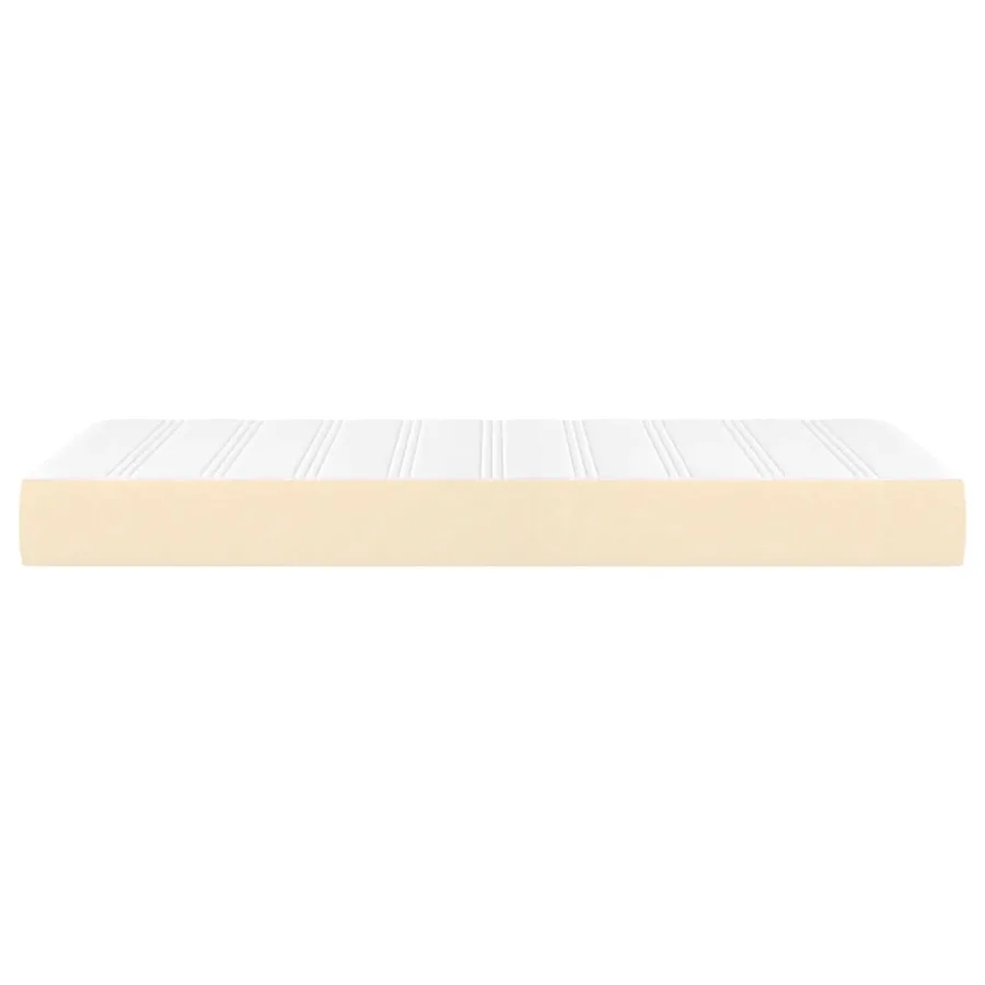 Matelas de lit à ressorts ensachés fermeté moyenne crème 120x190x20 cm Tissu - 4
