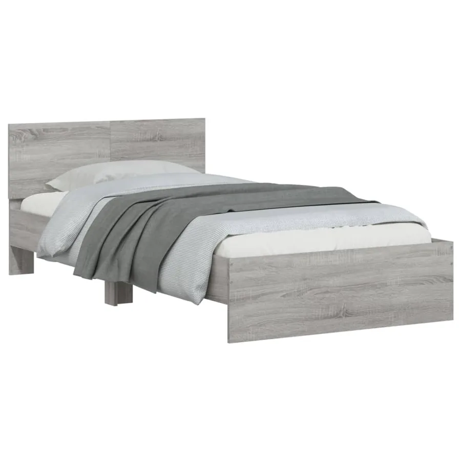 Cadre de lit sans matelas avec lumières LED 100x200 cm - 5