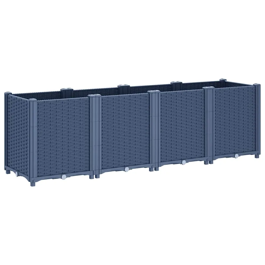 Jardinière bleu gris 160x40x53 cm PP - 5