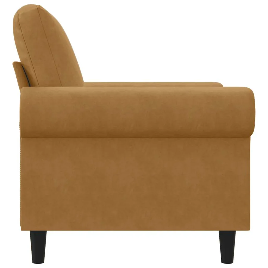 Fauteuil Marron 60 cm Velours - 5