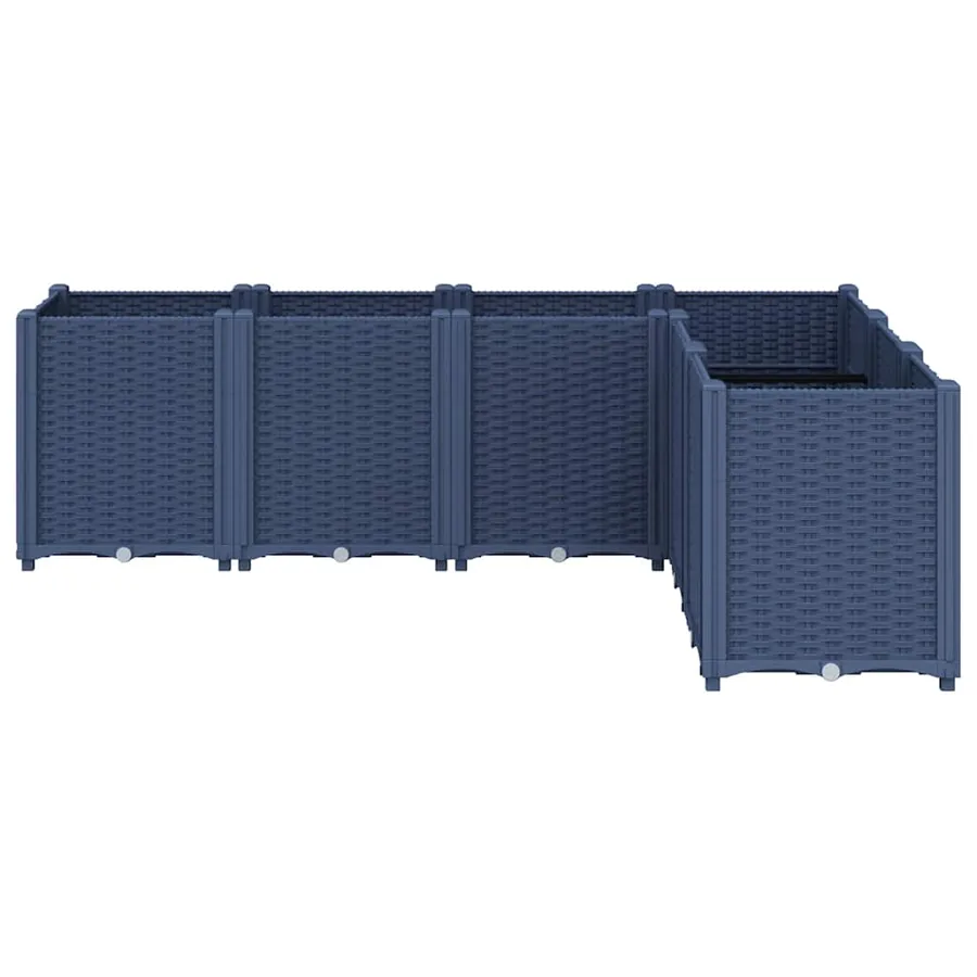 Jardinière bleu gris 160x120x53 cm PP - 3