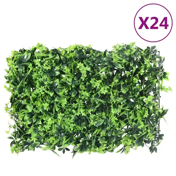 Clôture à feuilles artificielles 24 pcs vert 40x60 cm