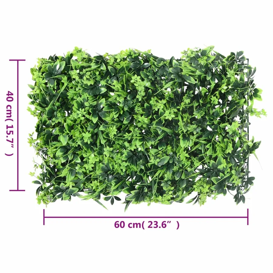 Clôture à feuilles artificielles 24 pcs vert 40x60 cm - 8