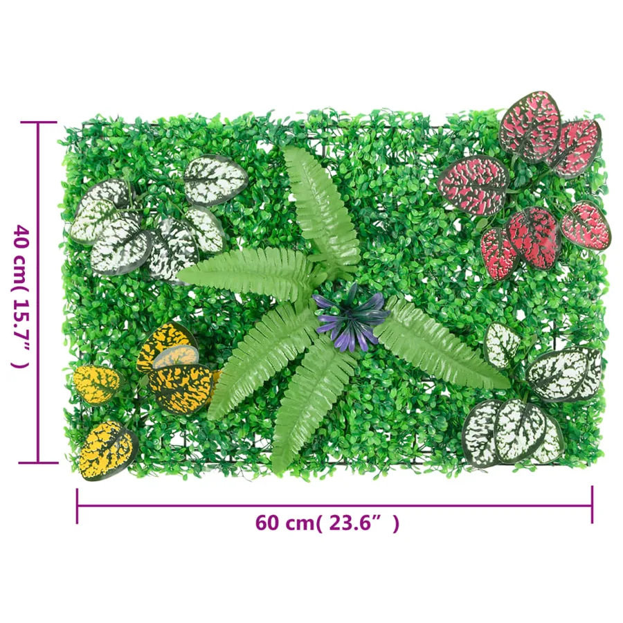 Clôture à plantes artificielles 24 pcs vert 40x60 cm - 8