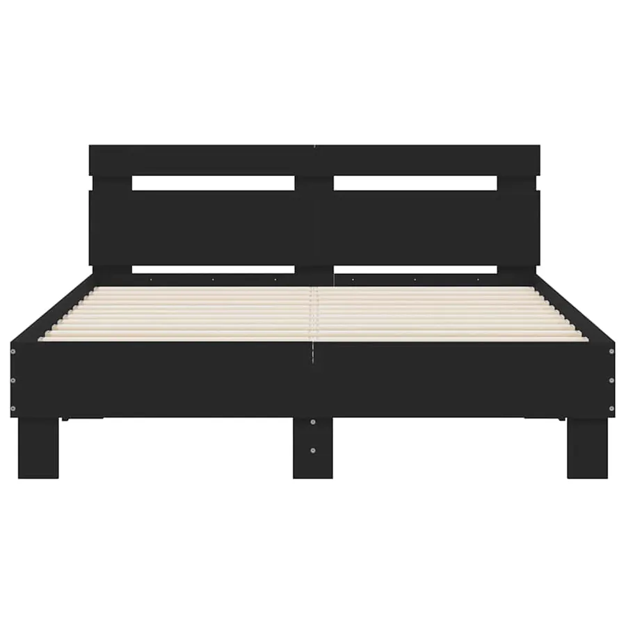 Cadre de lit avec LED sans matelas noir 120x190 cm - 7