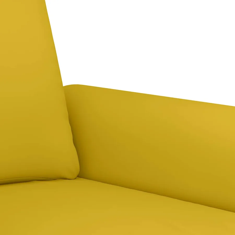 Ensemble de canapés 3 pcs avec coussins Jaune Velours - 6