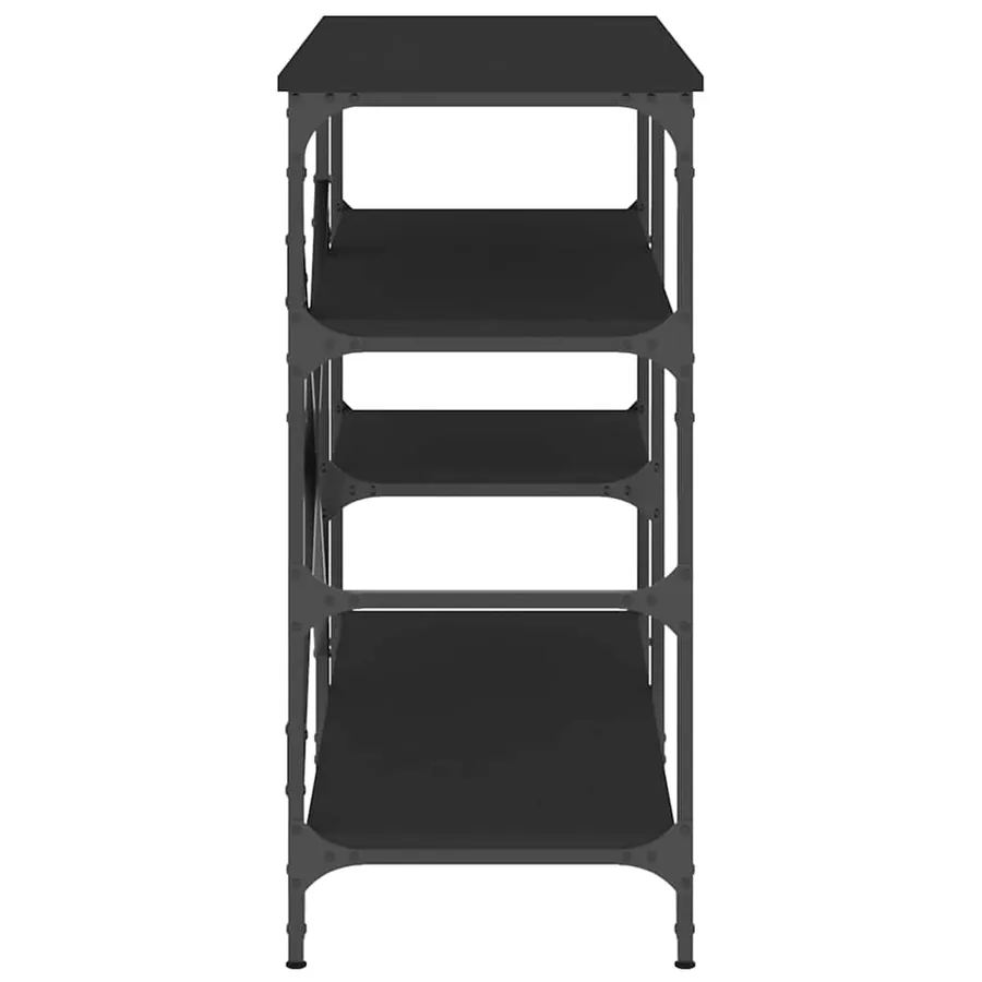 Support de boulanger noir 90x40x84 cm bois ingénierie et métal - 5