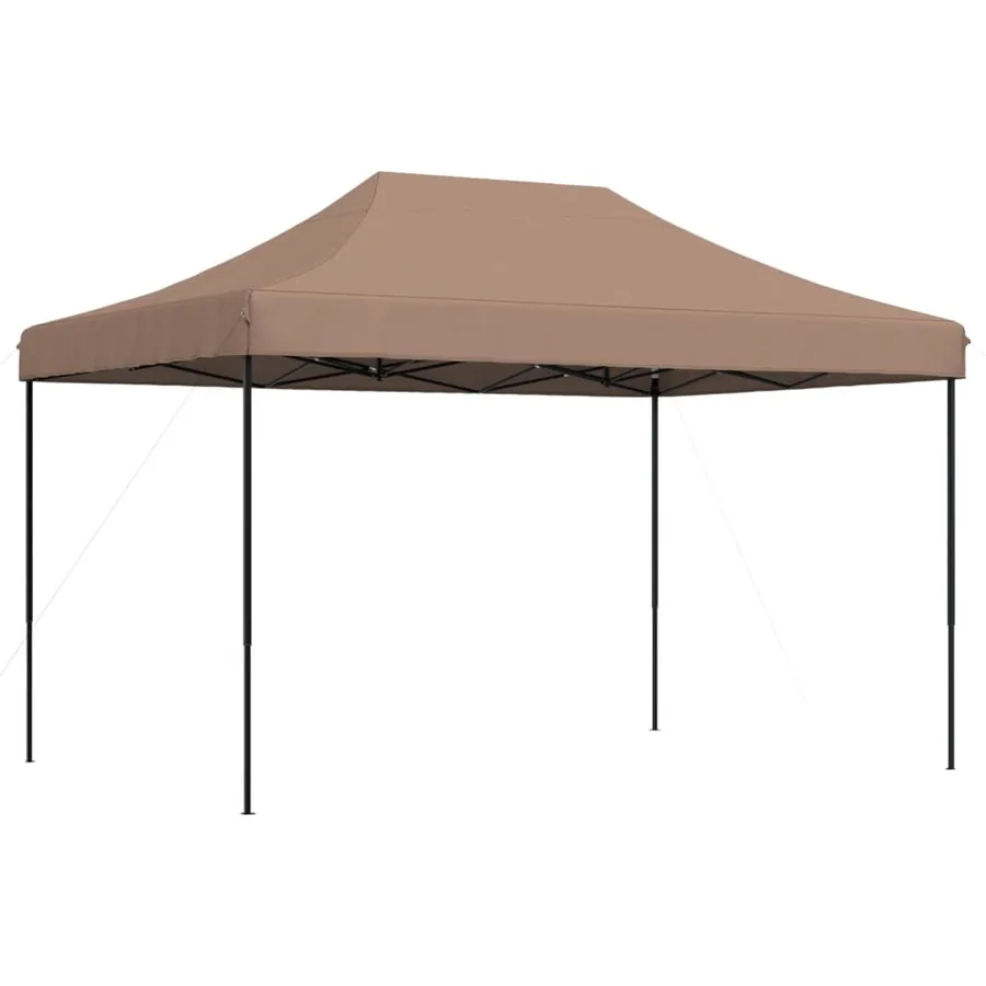 Tente de réception pliable escamotable marron 410x279x315 cm - 4