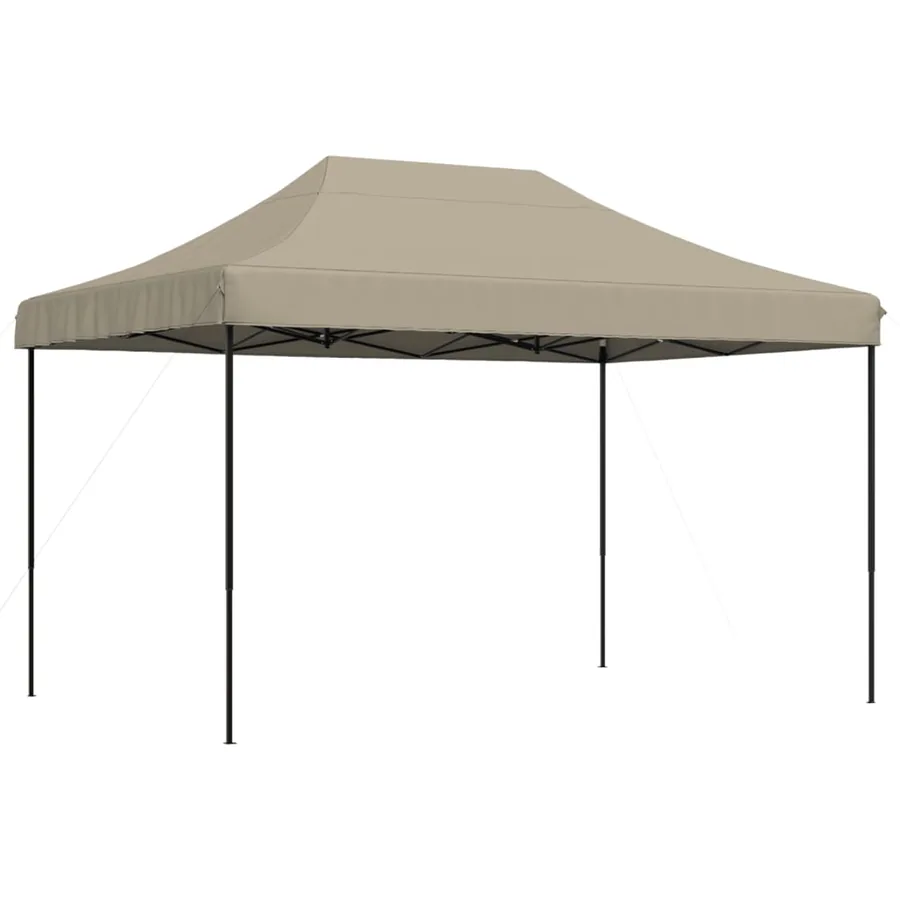 Tente de réception pliable escamotable taupe 410x279x315 cm - 2