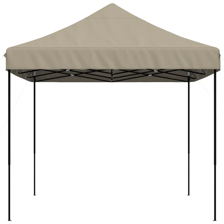 Tente de réception pliable escamotable taupe 410x279x315 cm - 4