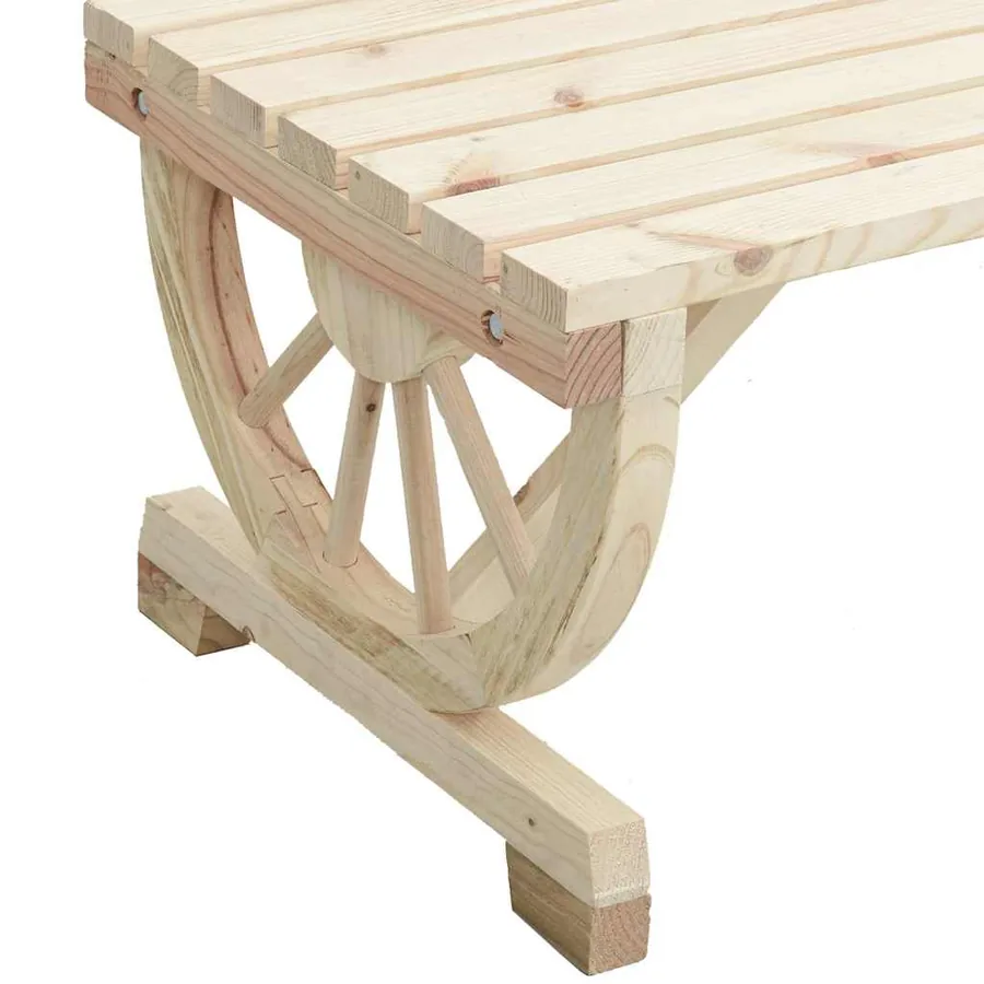Ensemble à manger de jardin 3 pcs bois de sapin massif - 12