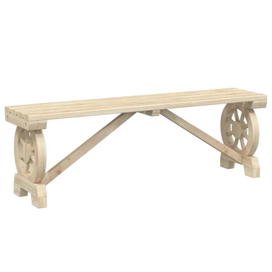 Ensemble à manger de jardin 3 pcs bois de sapin massif - 8