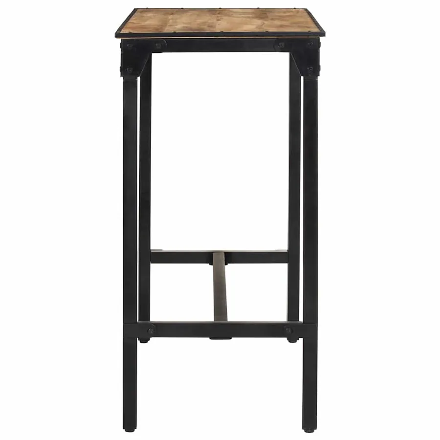Table de bar 110x55x107 cm bois de manguier massif brut - 5