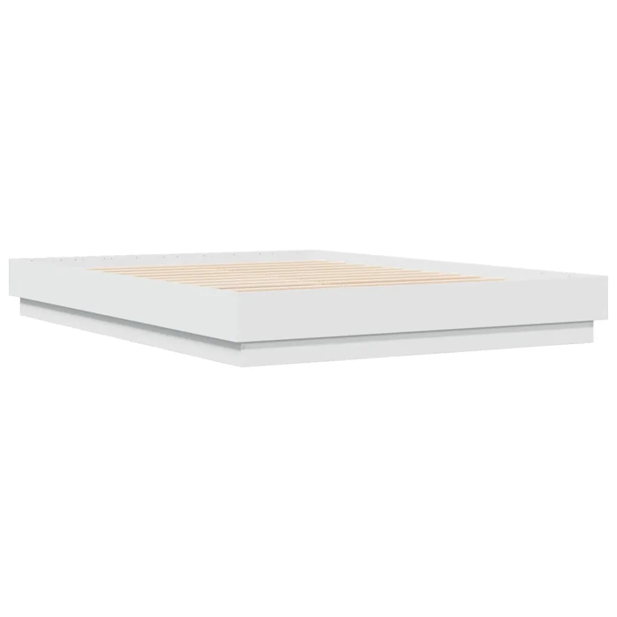 Cadre de lit sans matelas blanc 160x200 cm - 6