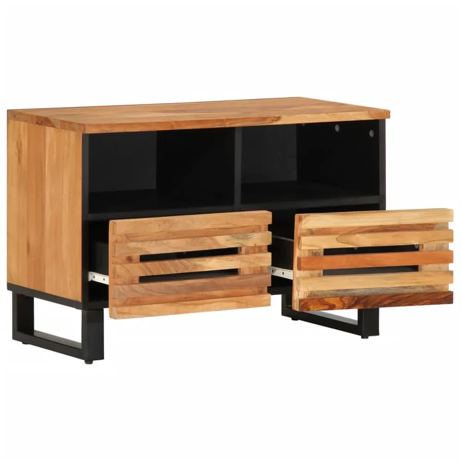 Meuble TV 70x34x46 cm bois d'acacia massif - 5