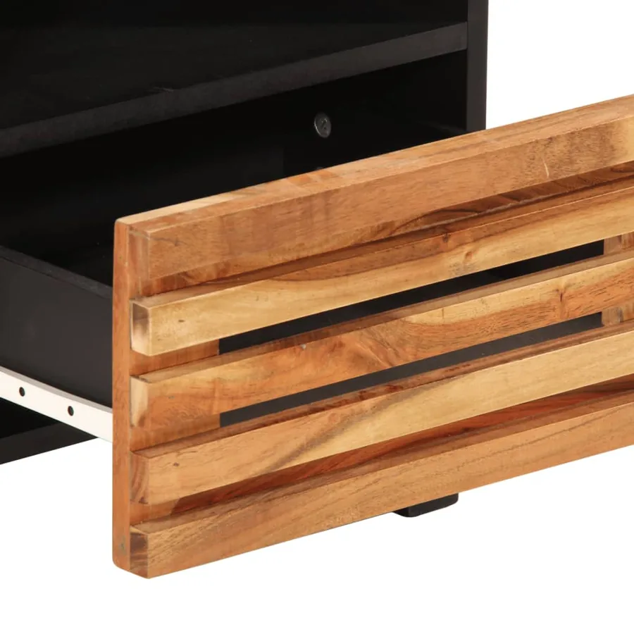 Table de chevet 40x34x46 cm bois d'acacia massif - 7