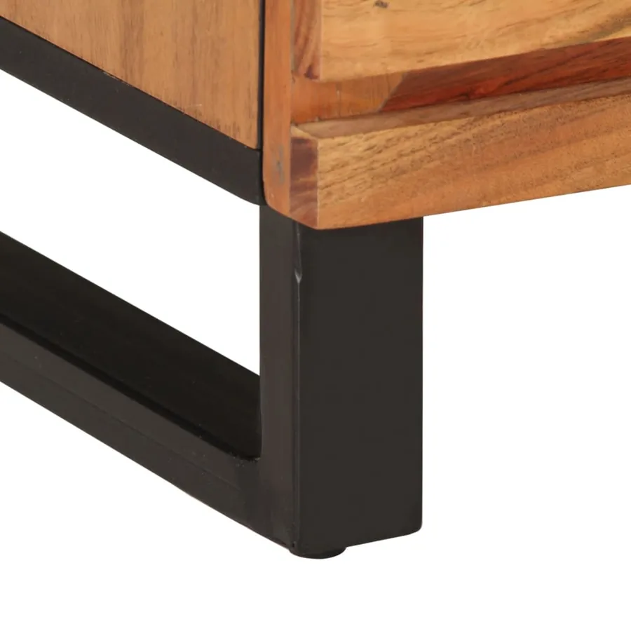 Table de chevet 40x34x46 cm bois d'acacia massif - 8