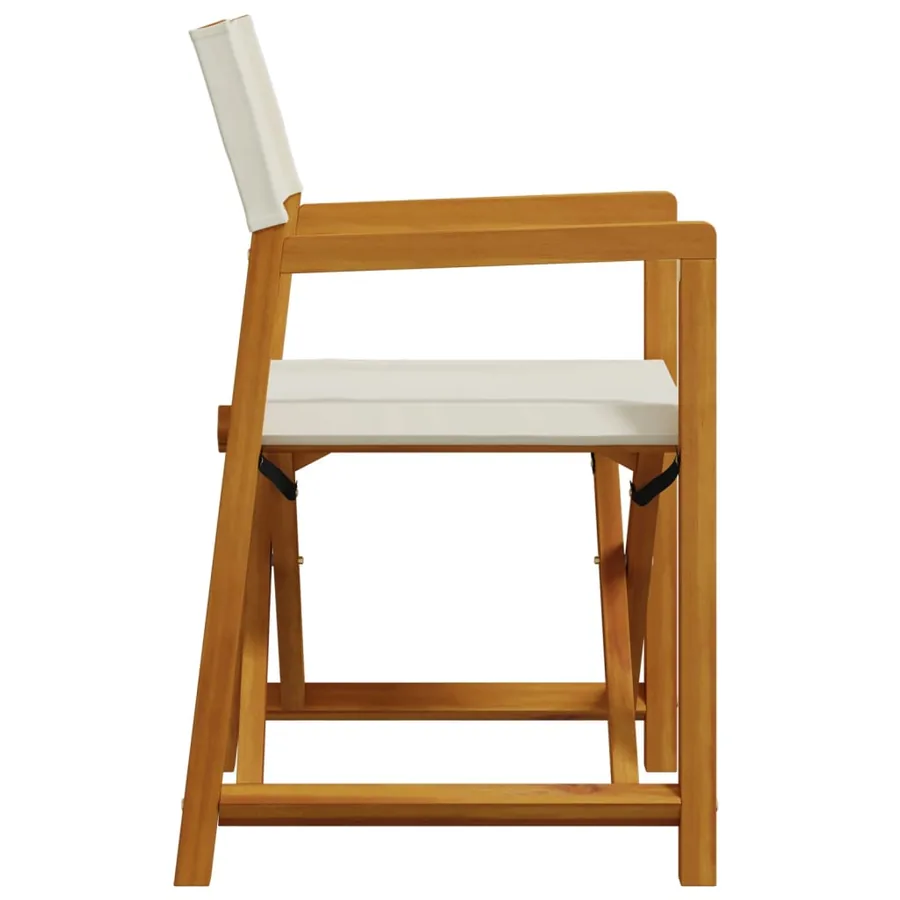 Chaises de jardin pliables lot de 6 blanc crème tissu - 5