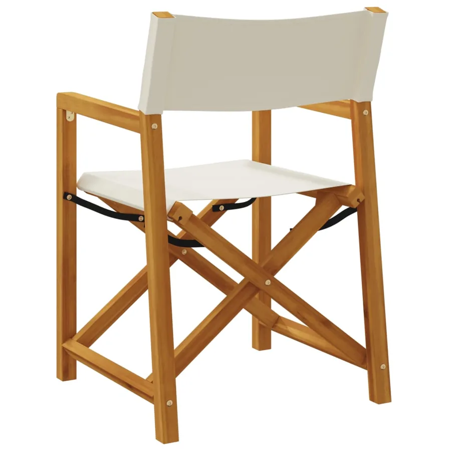 Chaises de jardin pliables lot de 6 blanc crème tissu - 6