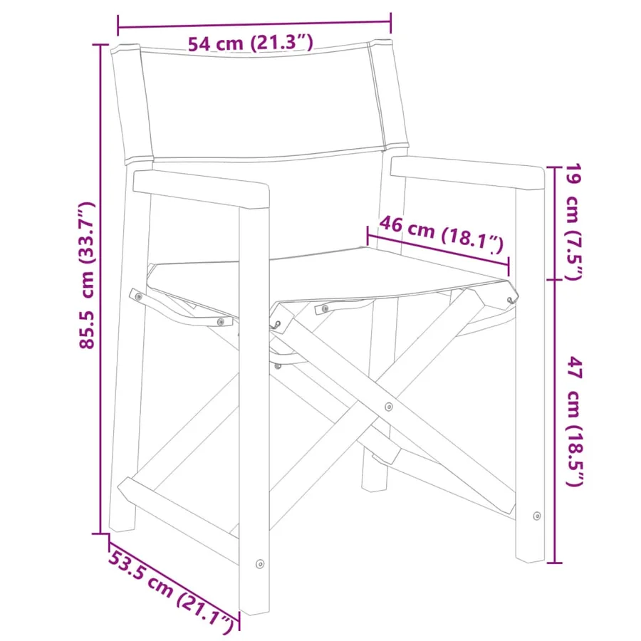 Chaises de jardin pliables lot de 6 blanc crème tissu - 9