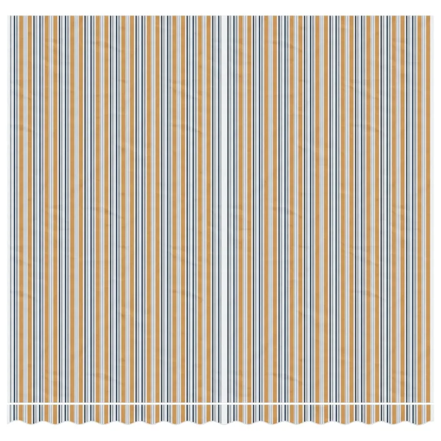 Tissu de remplacement pour auvent orange et bleu 4x3,5 m polyester - 3