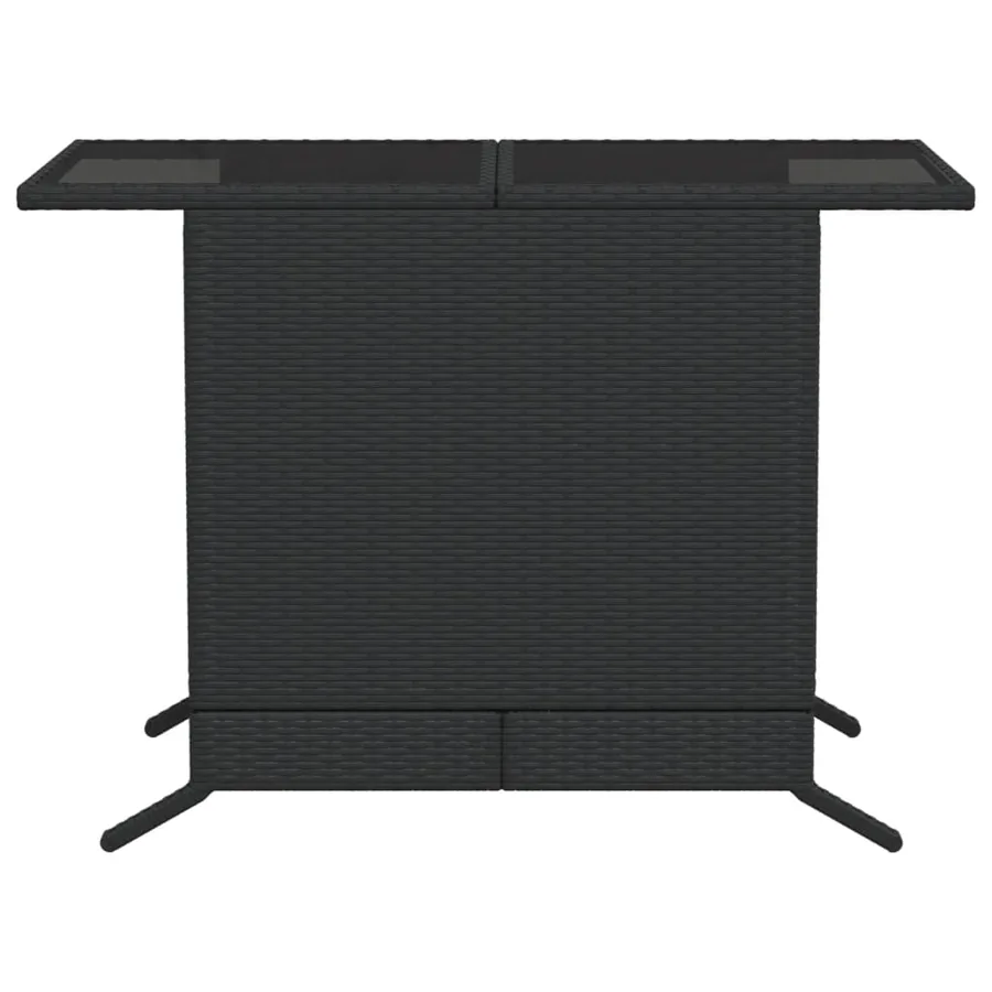 Ensemble de bistro 3 pcs avec coussins noir résine tressée - 10
