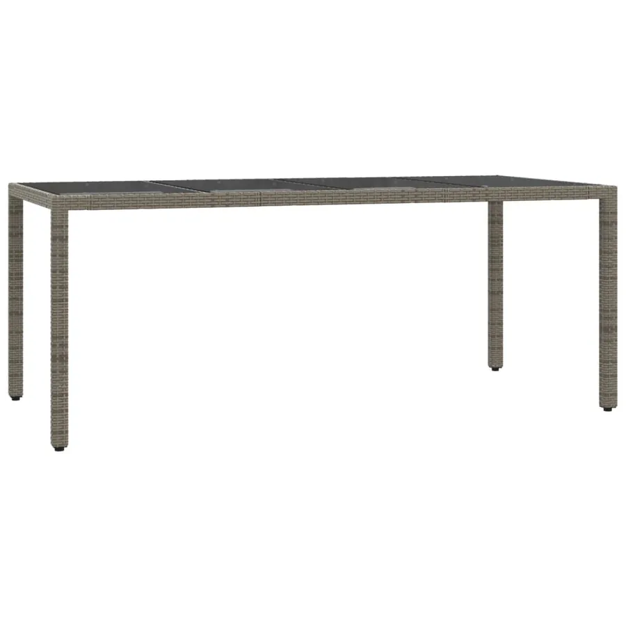 Ensemble à manger de jardin et coussins 7 pcs gris rotin - 4
