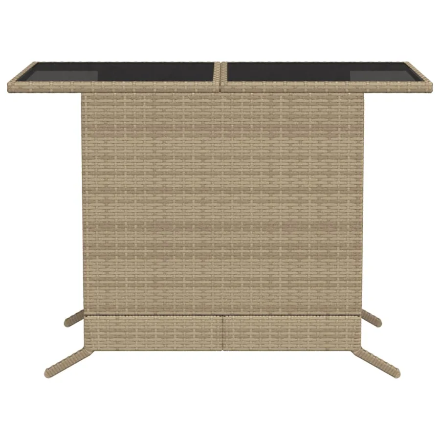 Ensemble de bistro 3 pcs coussins mélange beige résine tressée - 10