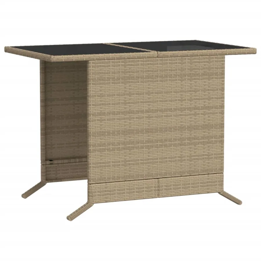 Ensemble de bistro 3 pcs coussins mélange beige résine tressée - 12