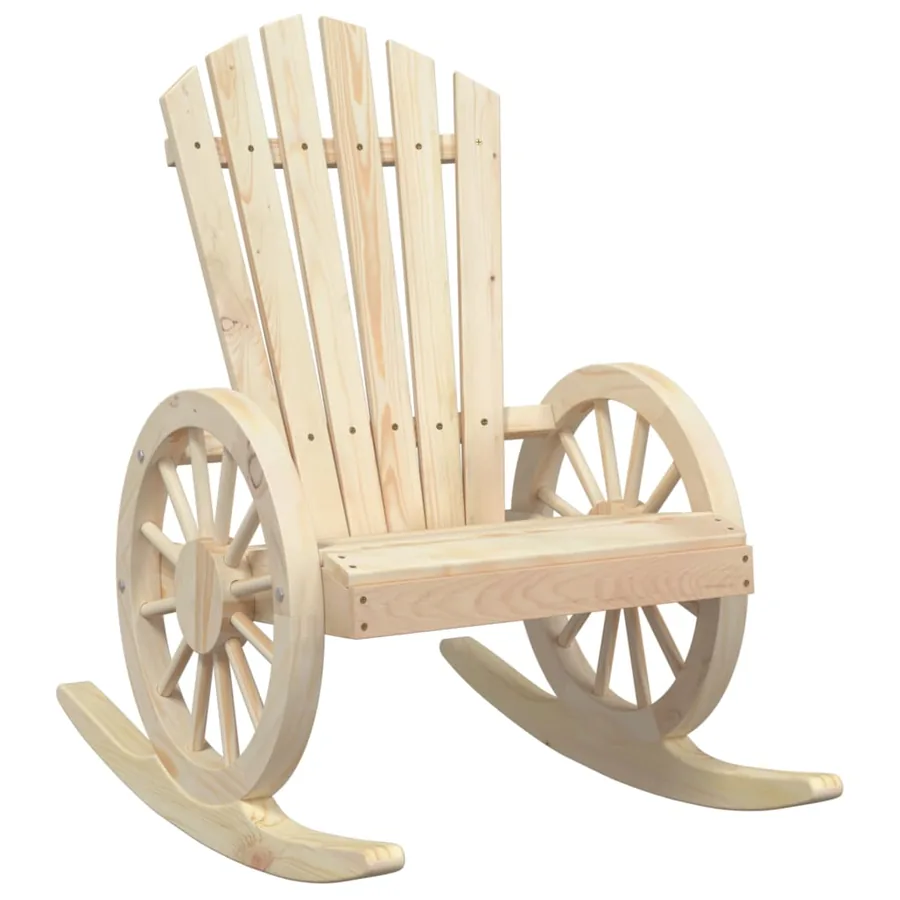 Chaise à bascule Adirondack bois de sapin massif - 2