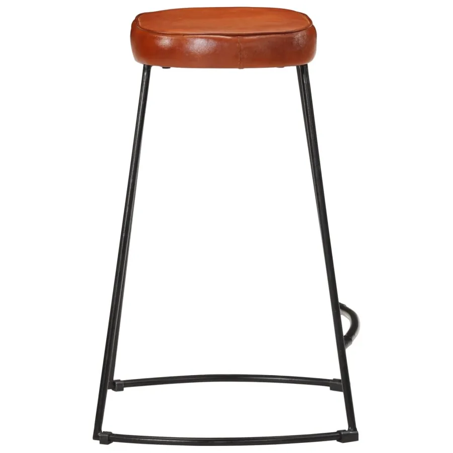 Tabourets de bar lot de 2 marron foncé 41x29x62 cm - 4