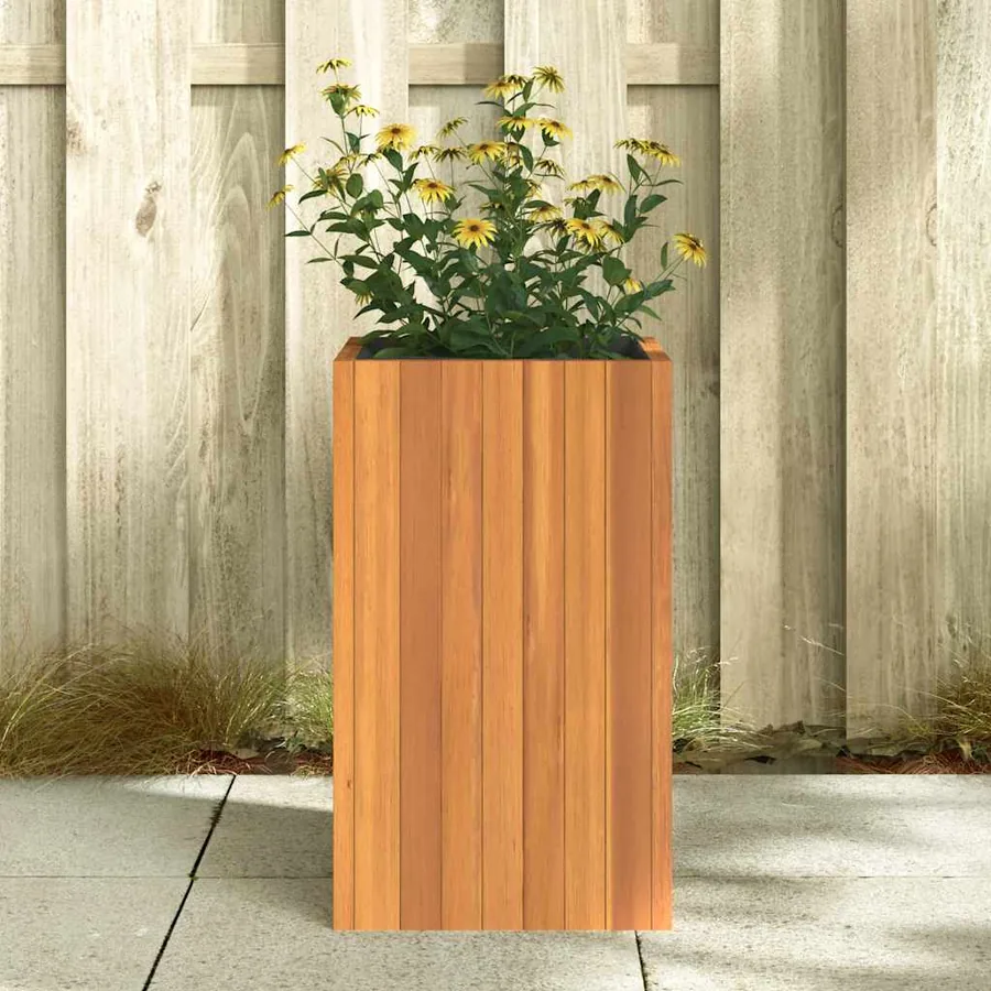 Jardinière 35x35x60 cm bois massif d'acacia - 3