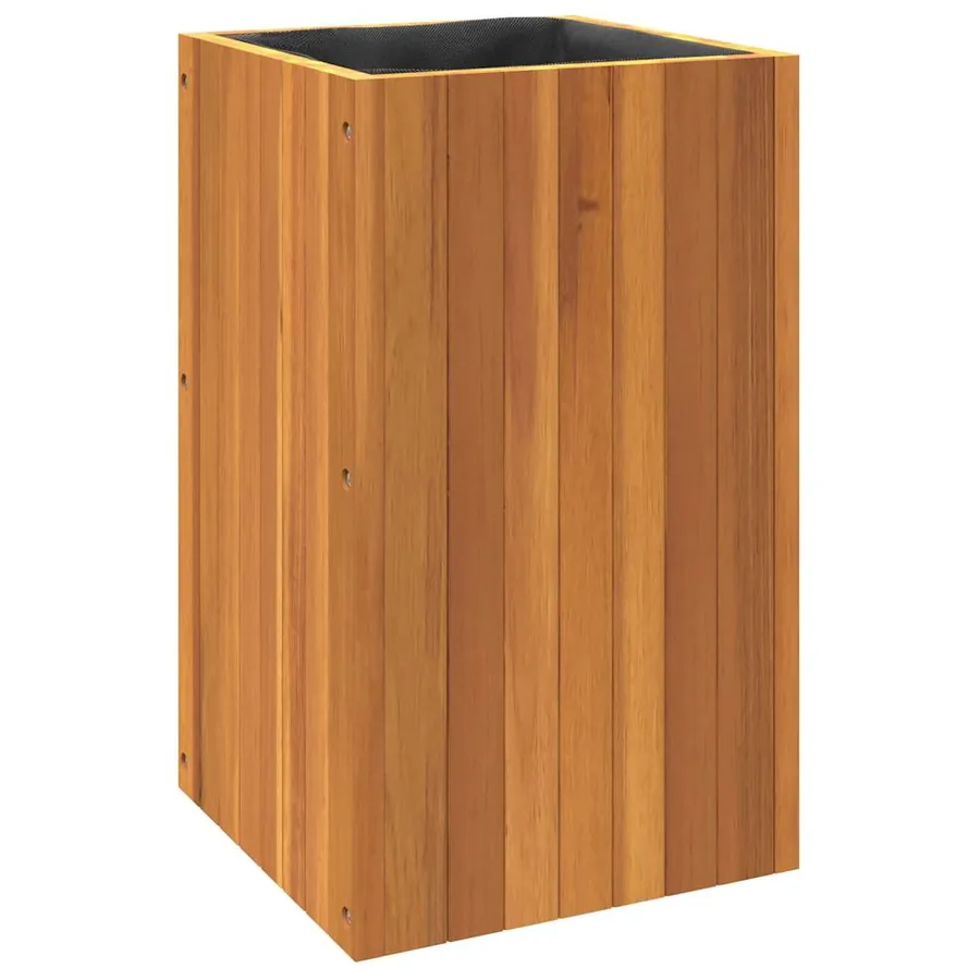 Jardinière 35x35x60 cm bois massif d'acacia - 7