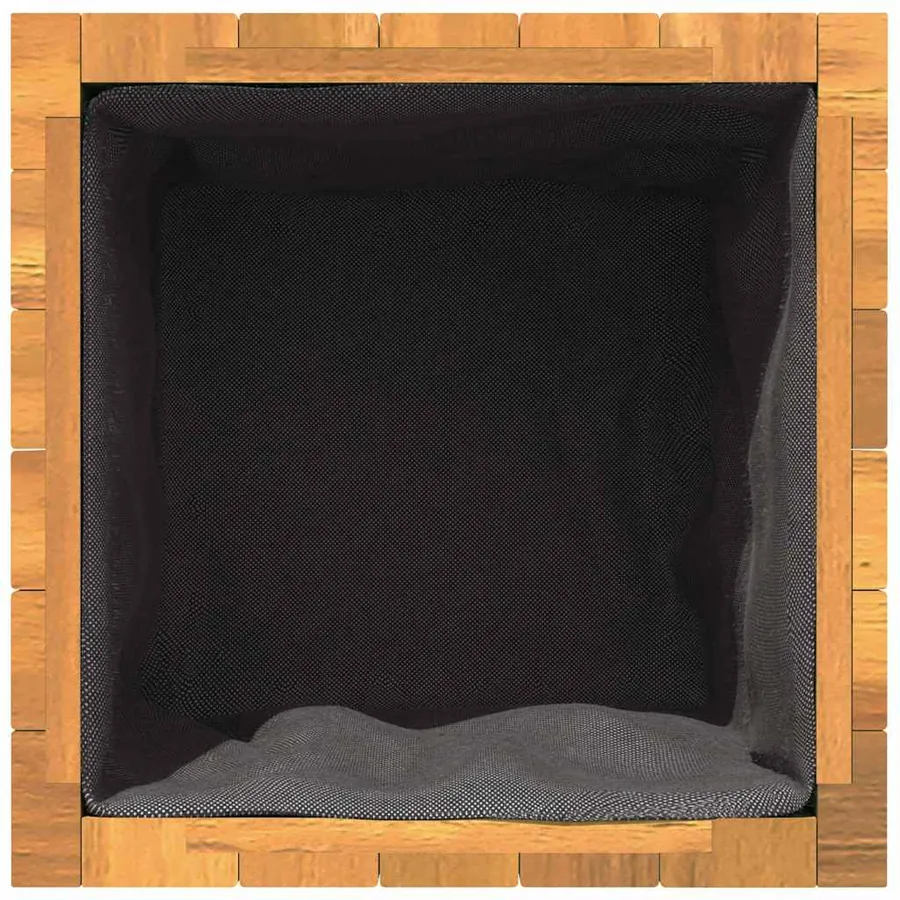 Jardinière 35x35x60 cm bois massif d'acacia - 8