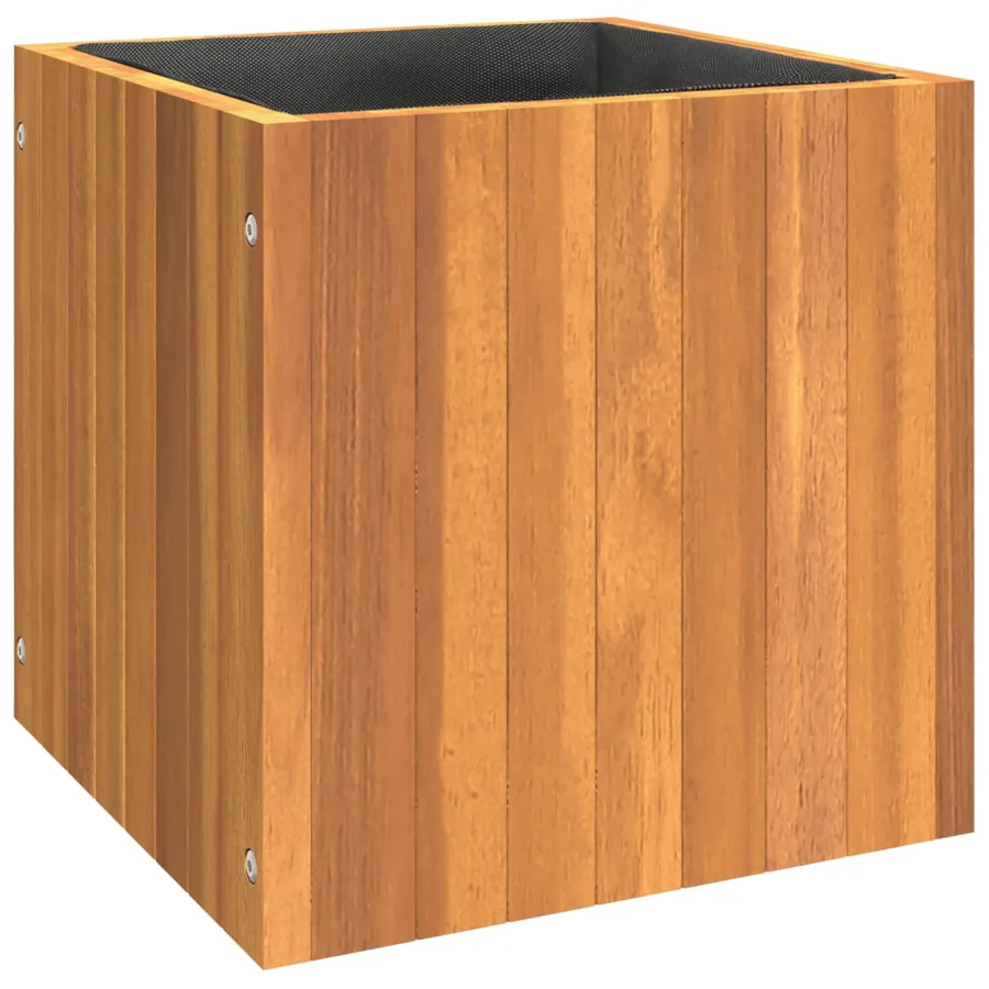 Jardinière 35x35x35 cm bois massif d'acacia - 2