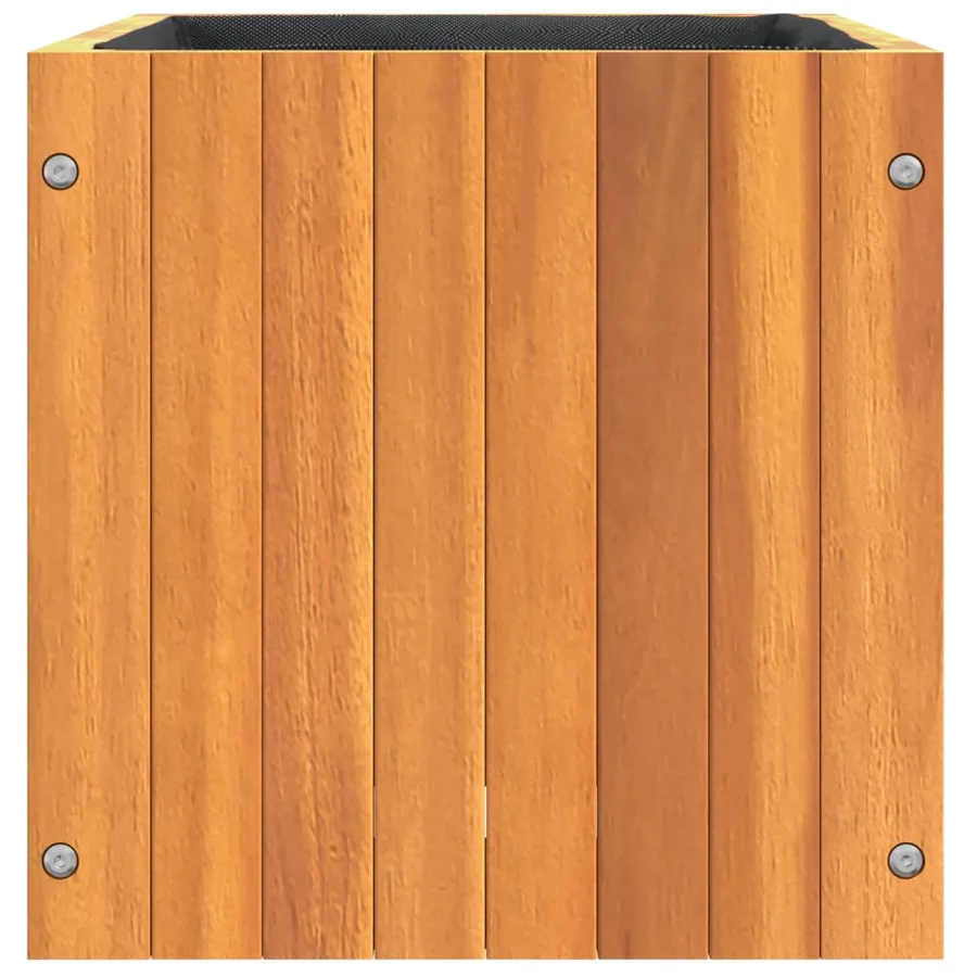 Jardinière 35x35x35 cm bois massif d'acacia - 6